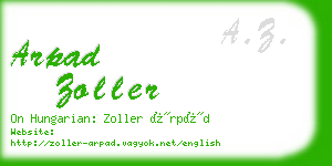 arpad zoller business card